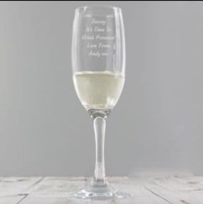 Personalised Any Message Prosecco Flute