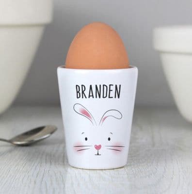 Personalised Bunny Features Egg Cup