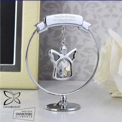Personalised Crystocraft Angel Ornament