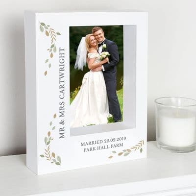 Personalised Fresh Botanical 7x5 Box Photo Frame