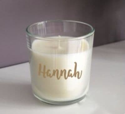 Personalised Gold Name Scented Jar Candle