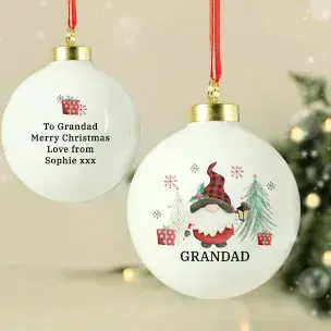 Personalised Gonk Christmas Bauble