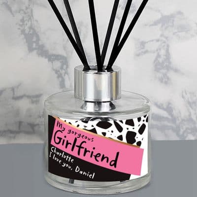Personalised Pink & Black Reed Diffuser