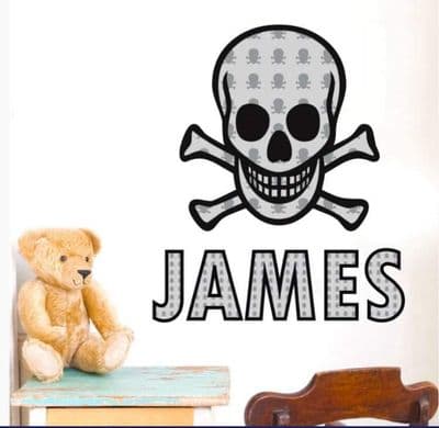 Personalised Skull & Bones Wall Art