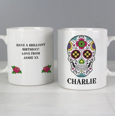 Personalised Sugar Skull Mug