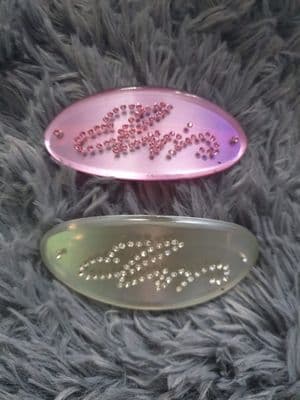 Pink and silver dismonte Elvis clips