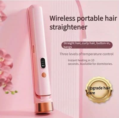 Portable Wireless Hair Straightener with 3 Temperature Settings