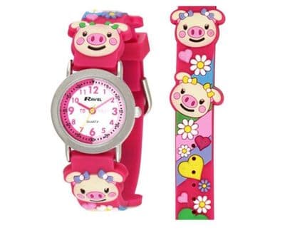 Ravel Girls 3D Piggy Time Teacher Watch