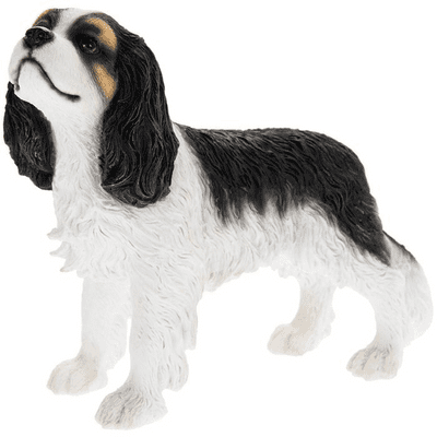 Resin Black & White Cavalier King Charles Spaniel Ornament
