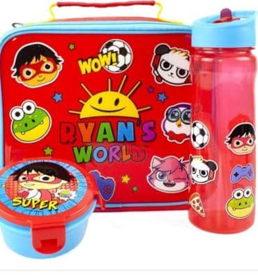 Ryans World Childrens/Kids Lunch Box Set (Pack Of 3)