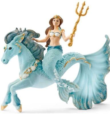 SCHLEICH MERMAID EYELA ON UNDERWATER HORSE