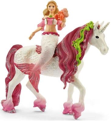 SCHLEICH MERMAID FEYA ON UNDERWATER UNICORN