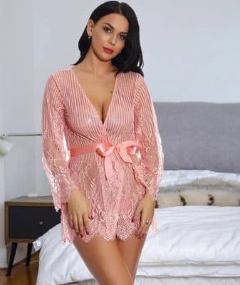 Sexy Lingerie Long Lace Pajamas Nightdress