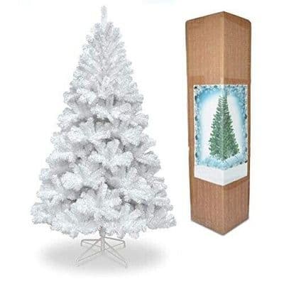 SHATCHI 6FT/1.8m Alaskan Pine Snow White Artificial Christmas Tree