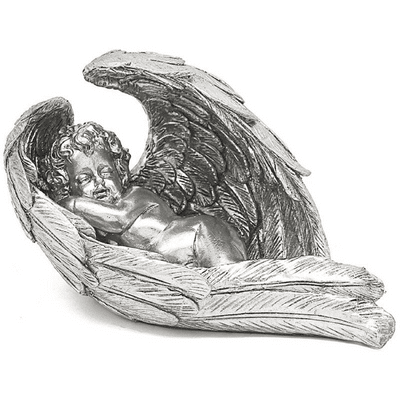 Silver Art Sleeping Cherub