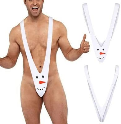Snowman sexy men's strap underwear