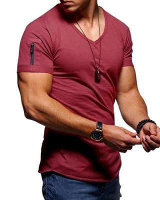 Solid V-Neck T-Shirt 9 Colours to choose