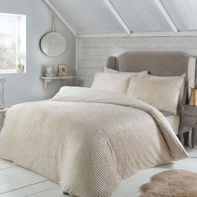 SPARKLE RIBBED FLEECE DUVET SET