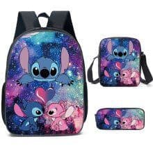 Stitch 3 Piece School Bag Lunch Bag Pencil Case Kids Set