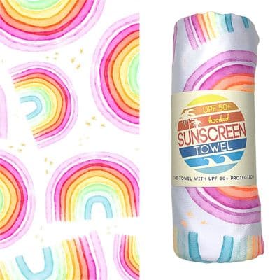 Sunscreen Towel (Rainbows) And  wash bag