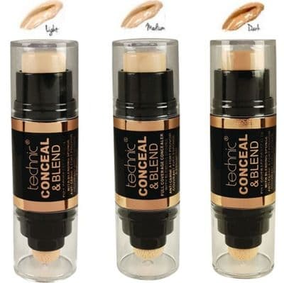 Technic Conceal & Blend Full Coverage Concealer with Blending Sponge
