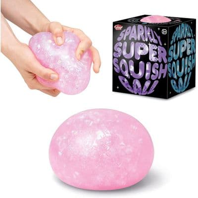 Tobar 38448 Super Glitter Squish Fidget Stress Ball Description