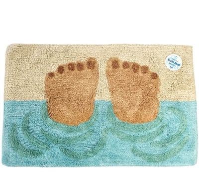 Tufted Cotton Bath Mat - Feet