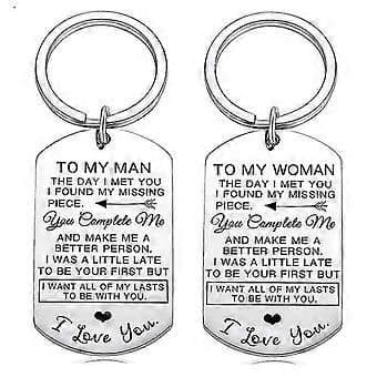 Valentines Day Gifts To My Man And To My Women Keychain