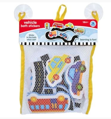 VEHICLE BATH STICKERS IN HANGING BAG