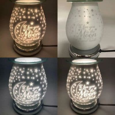 White Satin Love you to the Moon and Back Wax Melt Touch Control Diffuser Warmer Burner Aroma Light