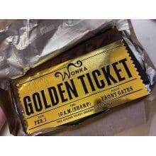 Willy Wonka The Chocolate Factory Golden Ticket Print