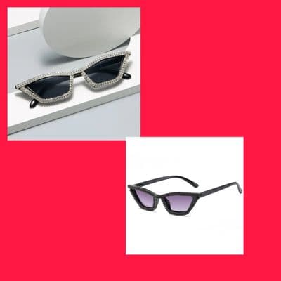 Women's Hip-hop Style Rhinestone Glasses