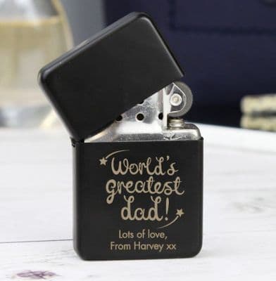 Worlds Greatest Dad Lighter - Black