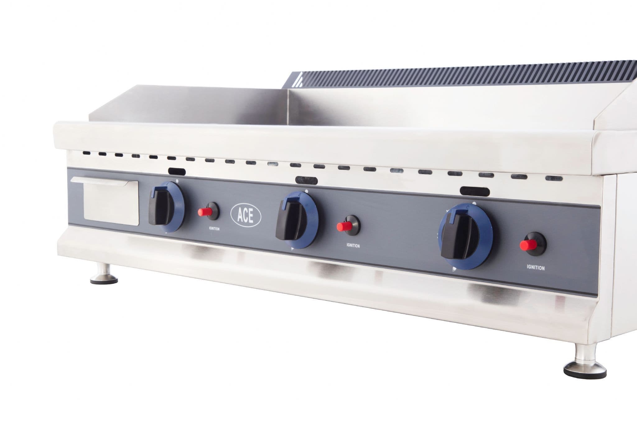 ACE 90cm Chrome Natural Gas Griddle