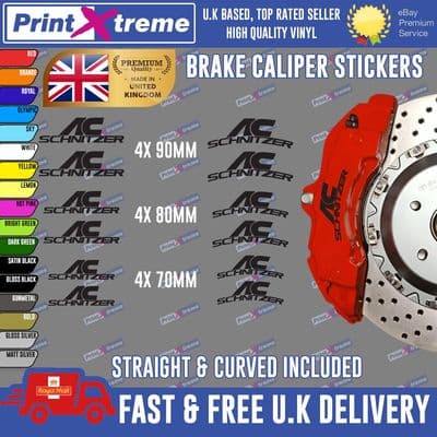 12X PREMIUM AC SCHNITZER BRAKE CALIPER STICKERS DECALS HIGH TEMP