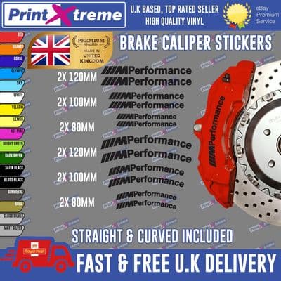 12X PREMIUM BMW M PERFORMANCE BRAKE CALIPER STICKERS DECALS HIGH TEMP