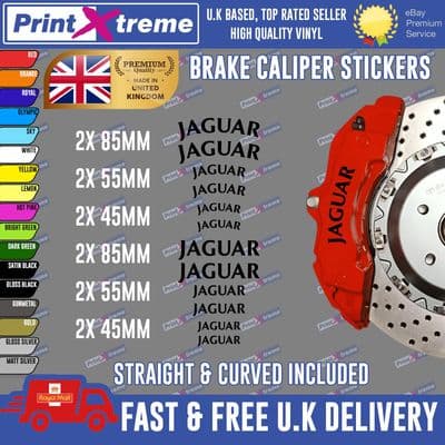 12X PREMIUM JAGUAR BRAKE CALIPER STICKERS DECALS HIGH TEMP