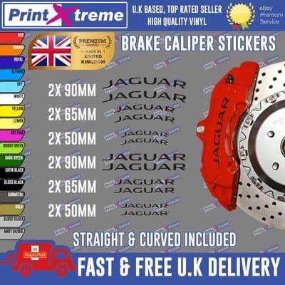 12X PREMIUM JAGUAR BRAKE CALIPER STICKERS DECALS HIGH TEMP V2
