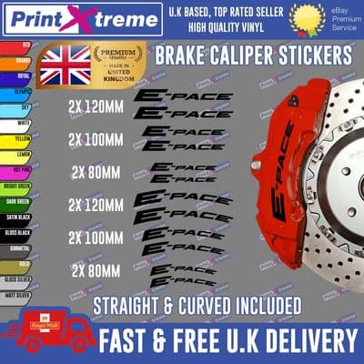 12X PREMIUM JAGUAR E-PACE BRAKE CALIPER STICKERS DECALS HIGH TEMP EPACE E PACE