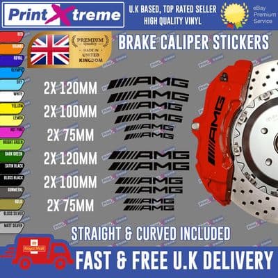 12X PREMIUM MERCEDES AMG BRAKE CALIPER STICKERS DECALS HIGH TEMP
