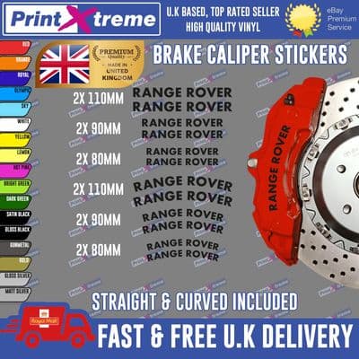 12X PREMIUM RANGE ROVER BRAKE CALIPER STICKERS DECALS HIGH TEMP (B)