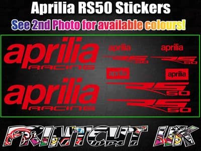 Aprilia RS50 DECALS STICKERS Fairing RS 50 Racing Factory