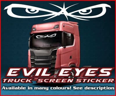 Badboy Evil Eyes Style Lorry Truck Screen Sticker Man, Leyland, Daf, Scania