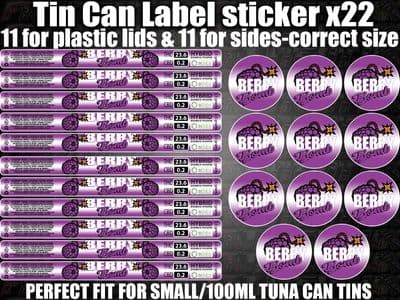 BERRY BOMB Cali pressitin Tin Labels Stickers RX Medical  HIGH QUALITY