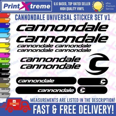CANNONDALE BIKES Decal Stickers Vinyl Mountain Cycling MTB top Quality V1