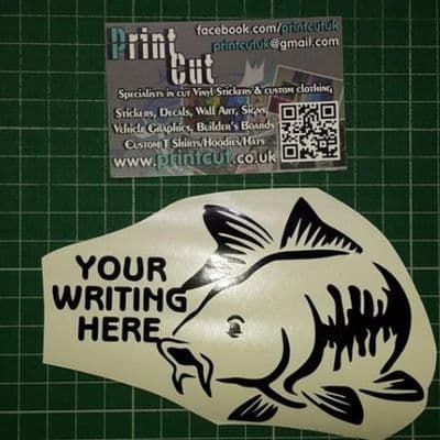 Carp Fishing-Custom Text Carp Sticker type3