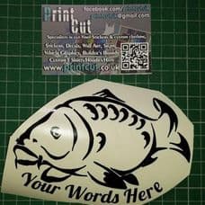 Carp Fishing-Custom Text Carp Sticker