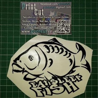 Carp Fishing-Custom Text Carp Sticker