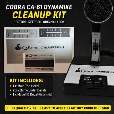 COBRA CA61 DYNAMIKE cb radio microphone Decal Sticker self adhesive vinyl