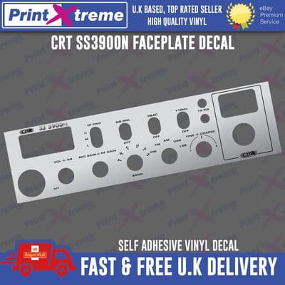 CRT SS3900N SUPERSTAR 3900-N cb radio faceplate bezel Decal Sticker self adhesive vinyl
